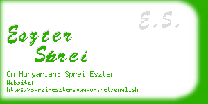 eszter sprei business card